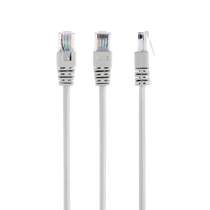 0.25m, Patch Cord Gray PP12-0.25M, Cat.5E, Cablexpert, molded strain relief 50u" plugs