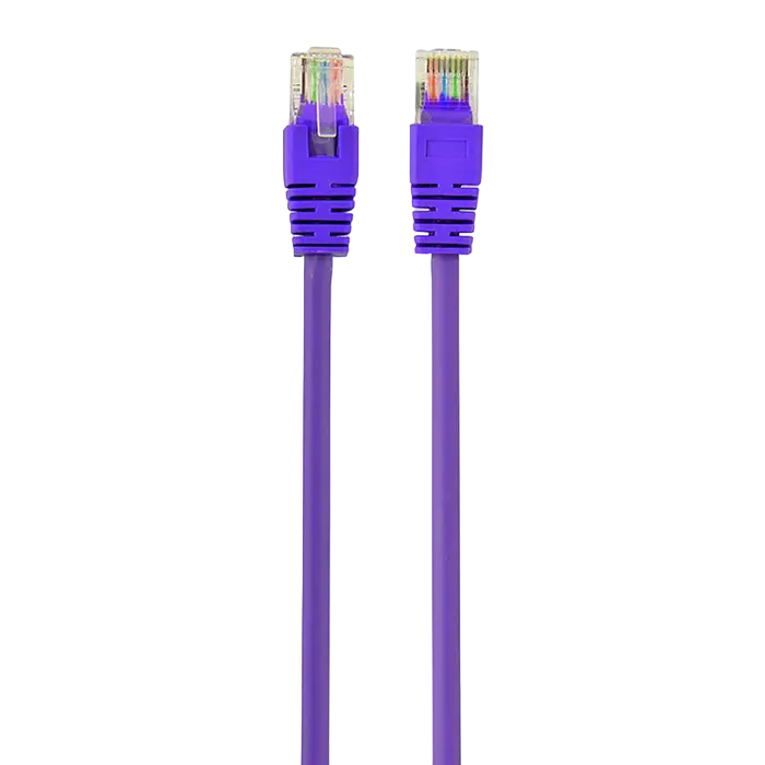 0.25m, Patch Cord Purple, PP12-0.25M/V, Cat.5E, Cablexpert, molded strain relief 50u" plugs