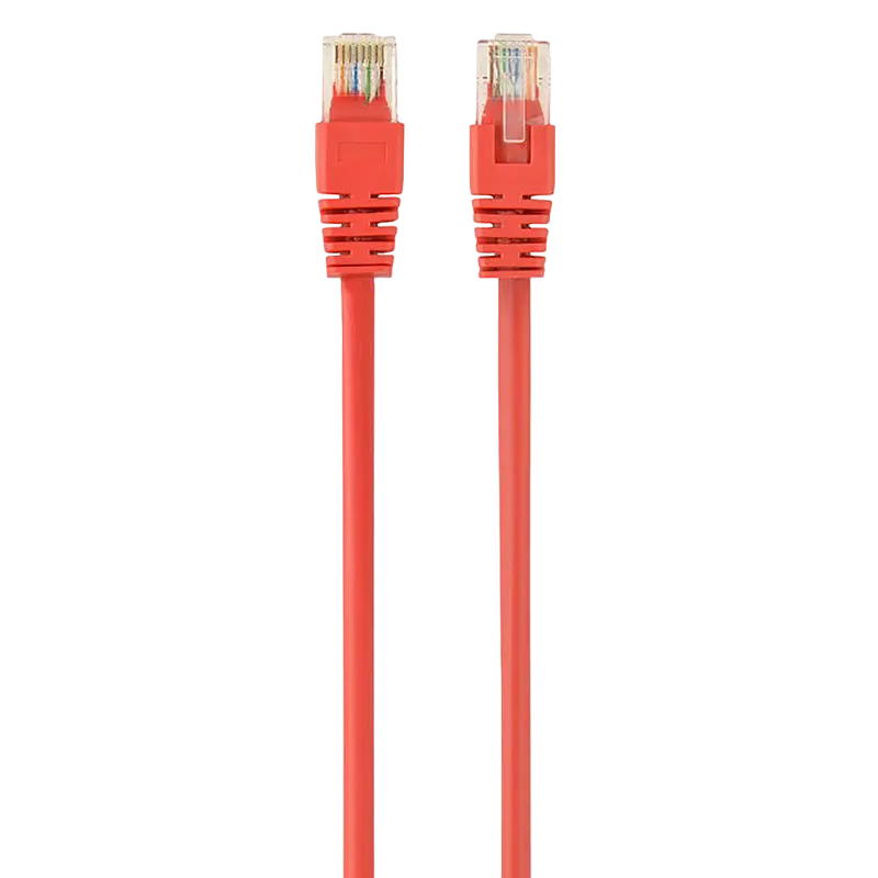 0.25m, Patch Cord Red, PP12-0.25M/R, Cat.5E, Cablexpert, molded strain relief 50u" plugs