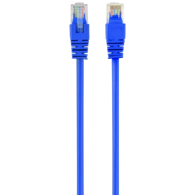 0.5m, Patch Cord Blue, PP12-0.5M/B, Cat.5E, Cablexpert, molded strain relief 50u" plugs