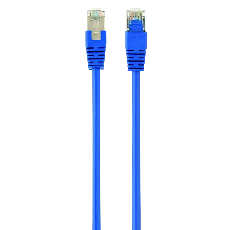 0.5m, FTP Patch Cord Blue, PP22-0.5M/B, Cat.5E, Cablexpert, molded strain relief 50u" plugs