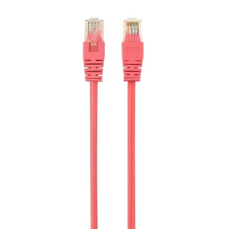 0.5m, Patch Cord Pink, PP12-0.5M/RO, Cat.5E, Cablexpert, molded strain relief 50u" plugs