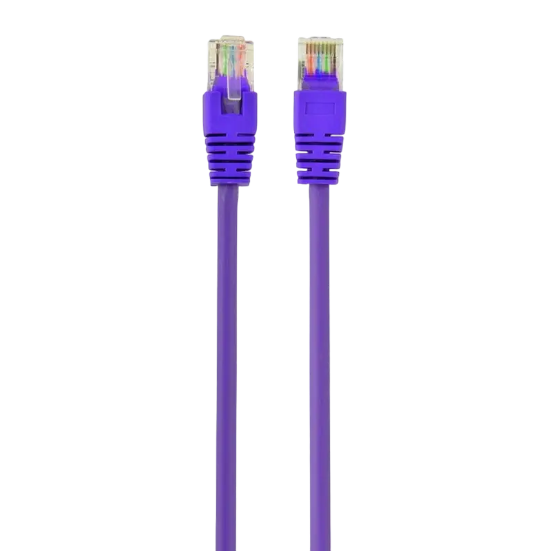 0.5m, Patch Cord Purple, PP12-0.5M/V, Cat.5E, Cablexpert, molded strain relief 50u" plugs