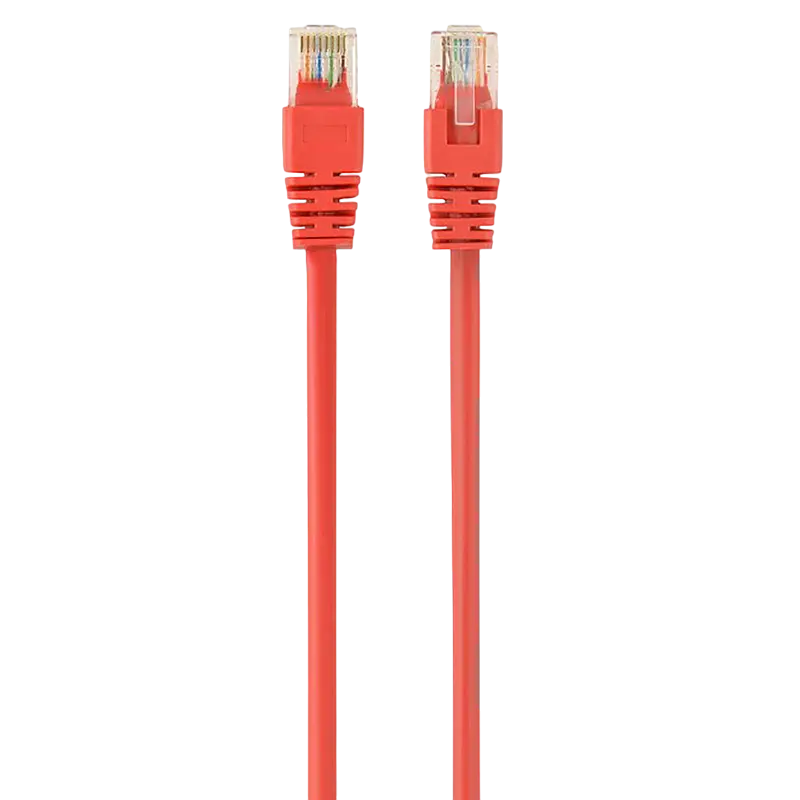 0.5m, Patch Cord Red, PP12-0.5M/R, Cat.5E, Cablexpert, molded strain relief 50u" plugs