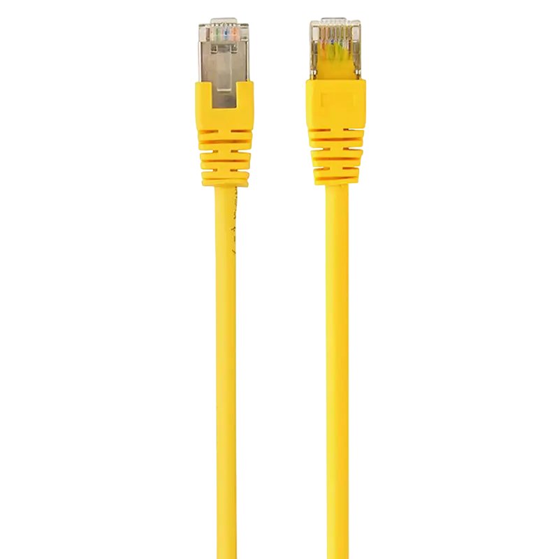 0.5m, FTP Patch Cord Yellow, PP22-0.5M/Y, Cat.5E, Cablexpert, molded strain relief 50u" plugs