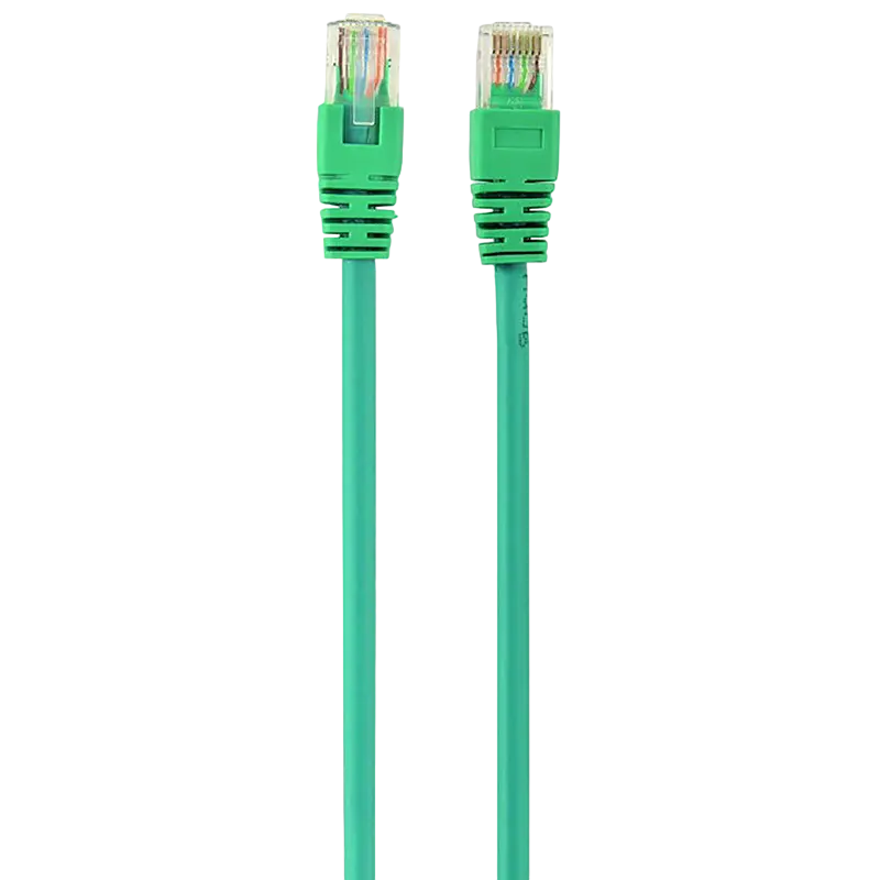 1.5m, Patch Cord Green, PP12-1.5M/G, Cat.5E, Cablexpert, molded strain relief 50u" plugs