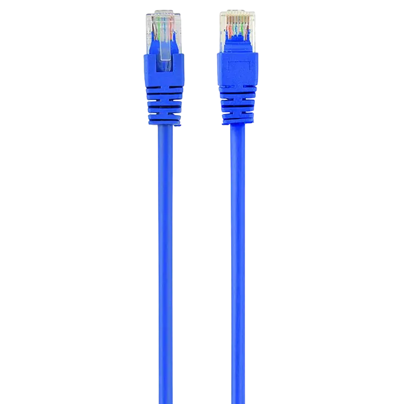 1 m, Patch Cord Blue, PP12-1M/B, Cat.5E, Cablexpert, molded strain relief 50u" plugs