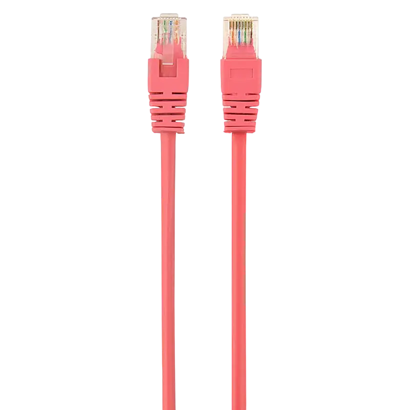 1 m, Patch Cord Pink, PP12-1M/RO, Cat.5E, Cablexpert, molded strain relief 50u" plugs