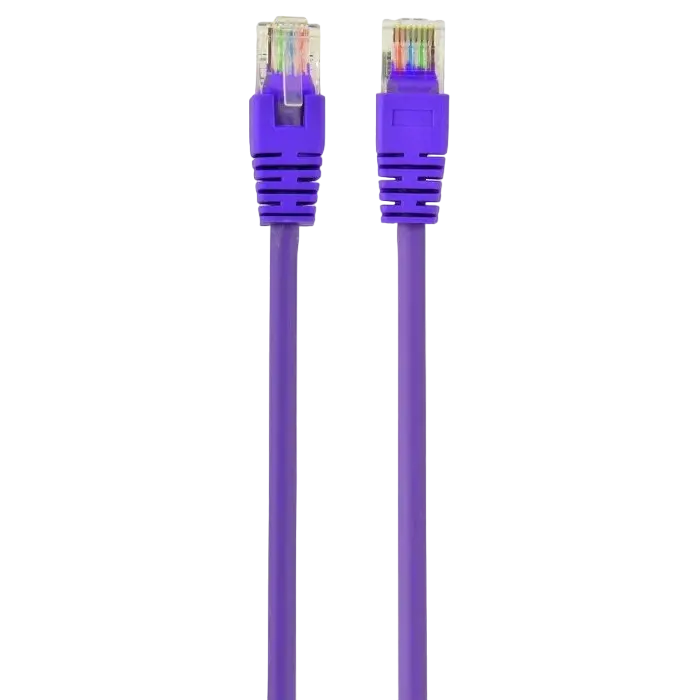 1 m, Patch Cord Purple, PP12-1M/V, Cat.5E, Cablexpert, molded strain relief 50u" plugs