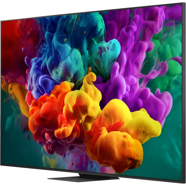 Televizor Smart LG 100QNED87B6 QNED 4K UHD 100 inch Negru, vedere laterală