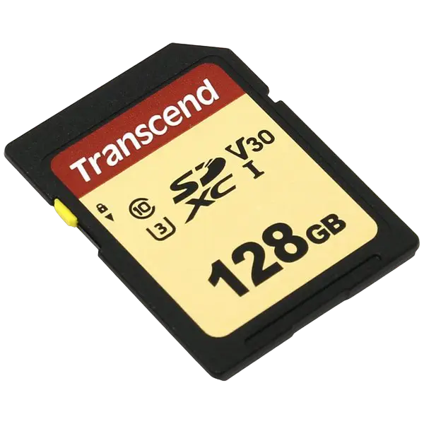 128GB SDXC Card (Class 10) UHS-I, U3, Transcend 500S "TS128GSDC500S" (R/W:95/60MB/s, MLC)