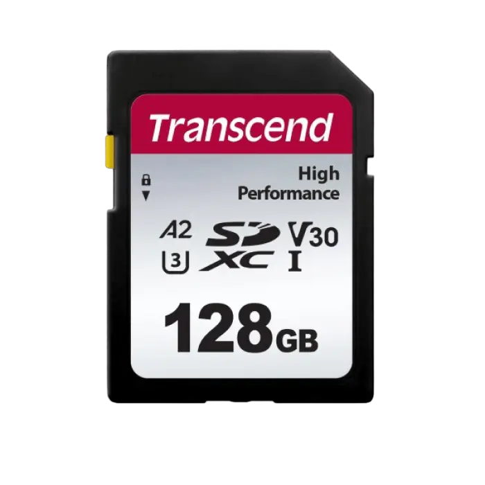 128GB SDXC Card (Class 10) UHS-I, U3, Transcend 330S "TS128GSDC330S" (R/W:100/85MB/s)