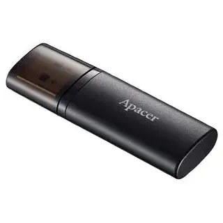 128GB USB3.1 Flash Drive Apacer "AH25B", Black, Matte Metal, Classic Cap (AP128GAH25BB-1)