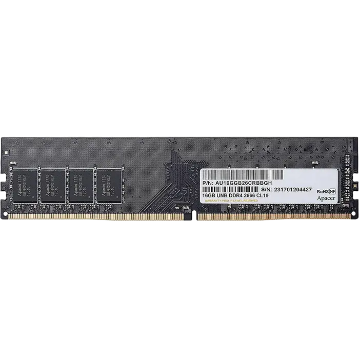 16GB DDR4- 2666MHz Apacer PC21300, CL19, 288pin DIMM 1.2V