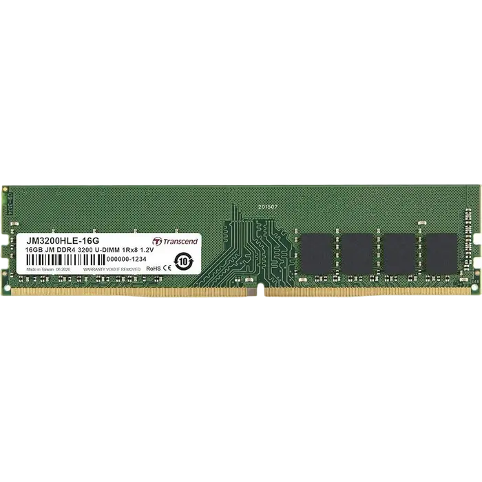 16GB DDR4- 3200MHz Transcend PC25600, CL22, 288pin DIMM 1.2V