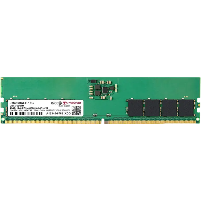 16GB DDR5- 4800MHz Transcend JetRam (JM4800ALE-16G), (2Gx8)x8, 1Rx8, CL40, 1.1V
