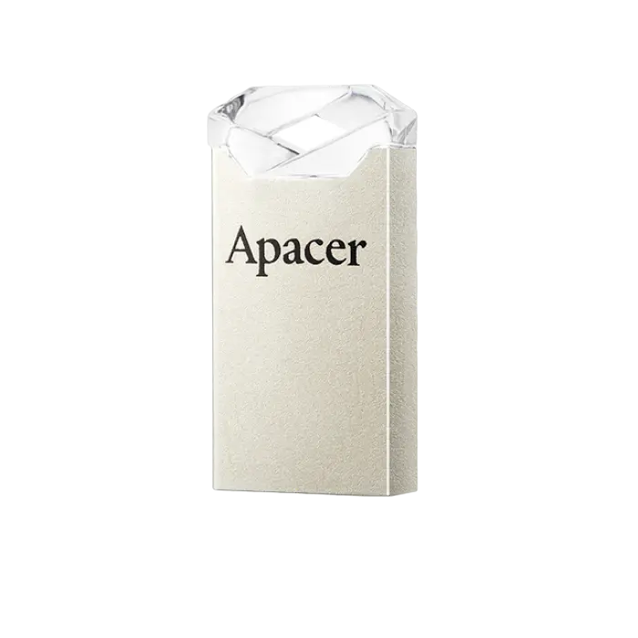 16GB USB2.0 Flash Drive Apacer "AH111", Silver-Crystal, Super-Mini, Metal, Capless (AP16GAH111CR-1)
