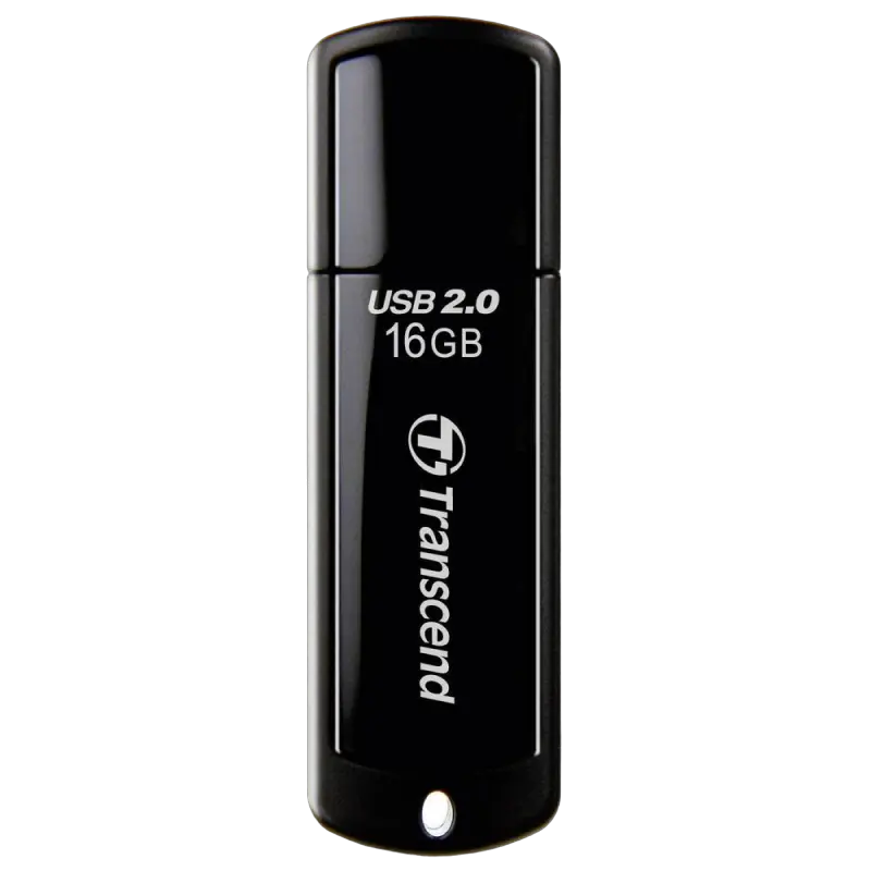 16GB USB2.0 Flash Drive Transcend "JetFlash 350", Black, Classic Cap (R/W:18/6MB/s)