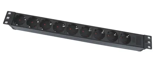 19" 1.5U power socket, PDU02, 9 ports, 16A, 1.8M, APC Electronic