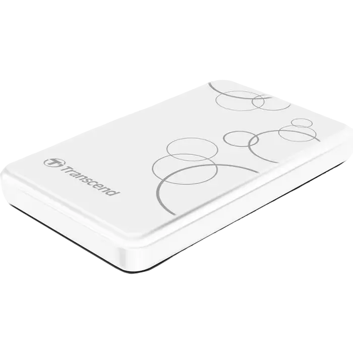2.0TB (USB3.1) 2.5" Transcend "StoreJet 25A3", White, Anti-Shock, One Touch Backup