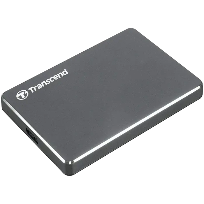 2.0TB (USB3.1) 2.5" Transcend "StoreJet 25C3", Iron Gray, Ultra-Slim, Aluminum Casing