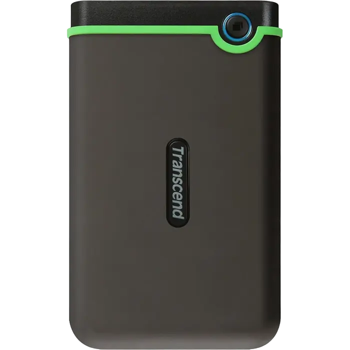 2.0TB (USB3.1/Type-C) 2.5" Transcend "StoreJet 25M3C", Iron Gray, Rubber Shock-Resistant, 1T Backup