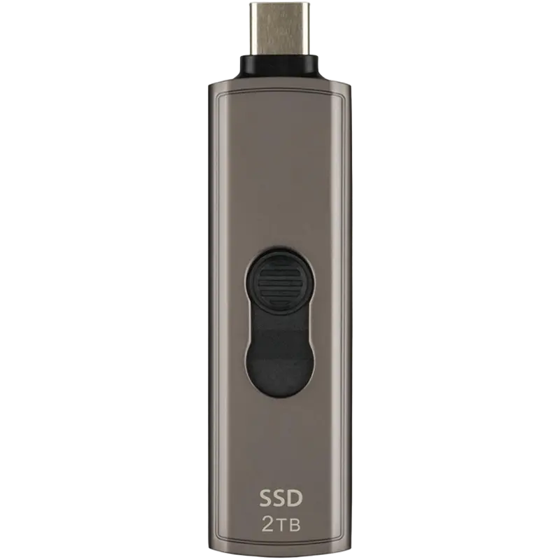 2.0TB Transcend Portable SSD ESD330C Dark Gray, USB-C 3.1 10Gbps, Metallic Capless/Slider (64.1x19.