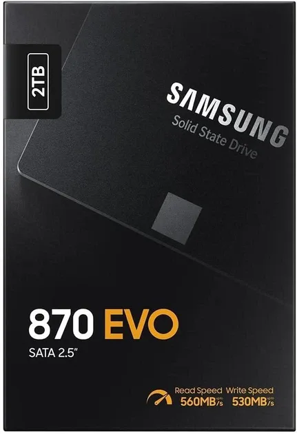 Samsung 2.5" 2TB SATA 870EVO, vedere laterală
