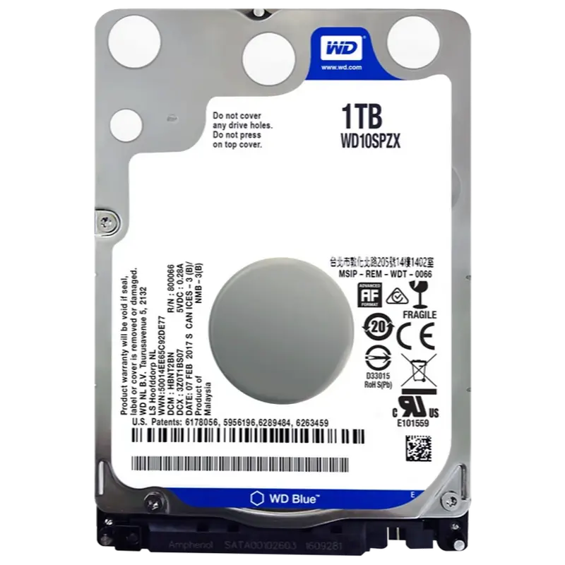 2.5" HDD 1.0TB Western Digital " Blue (WD10SPZX)" [SATA3, 128MB, 5400rpm, 7.0mm]
