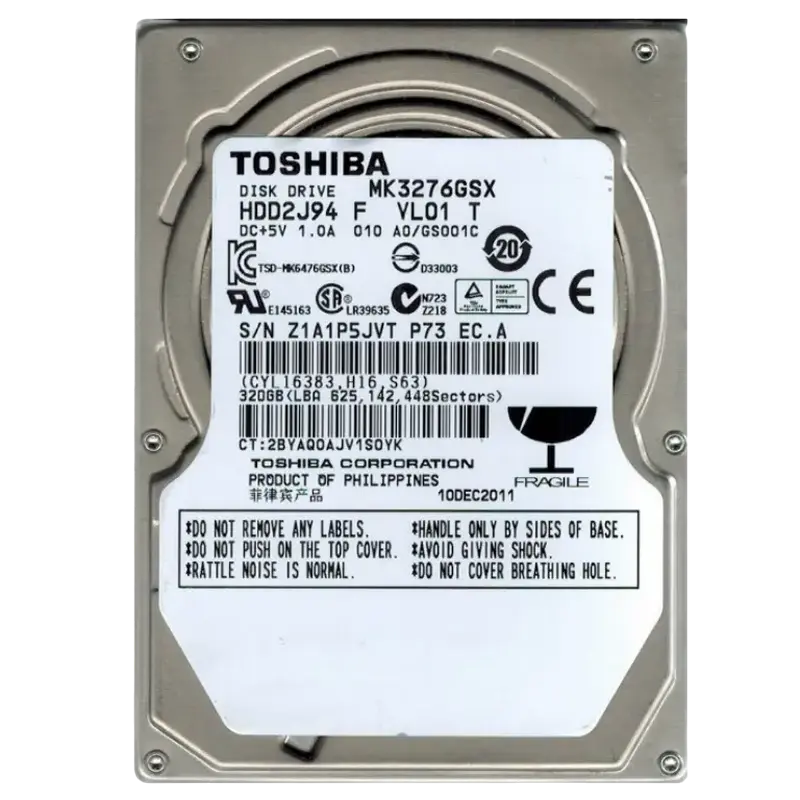 2.5" HDD 320GB Toshiba "MK3276GSX" [SATA2, 8MB, 5400rpm, 9.5mm]