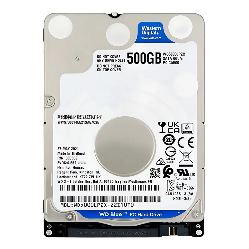 2.5" HDD 500GB Western Digital "Blue Mobile (WD5000LPZX)" [SATA3, 128MB, 5400rpm, 7.0mm]