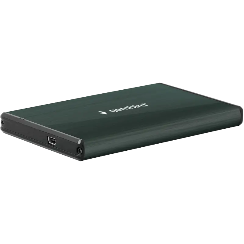 2.5" SATA HDD External Case miniUSB3.0, Aluminum Green, Gembird "EE2-U3S-2-G"