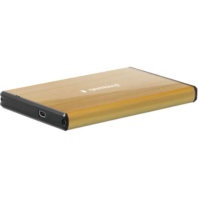 2.5" SATA HDD External Case miniUSB3.0, Aluminum Gold, Gembird "EE2-U3S-2-GL"