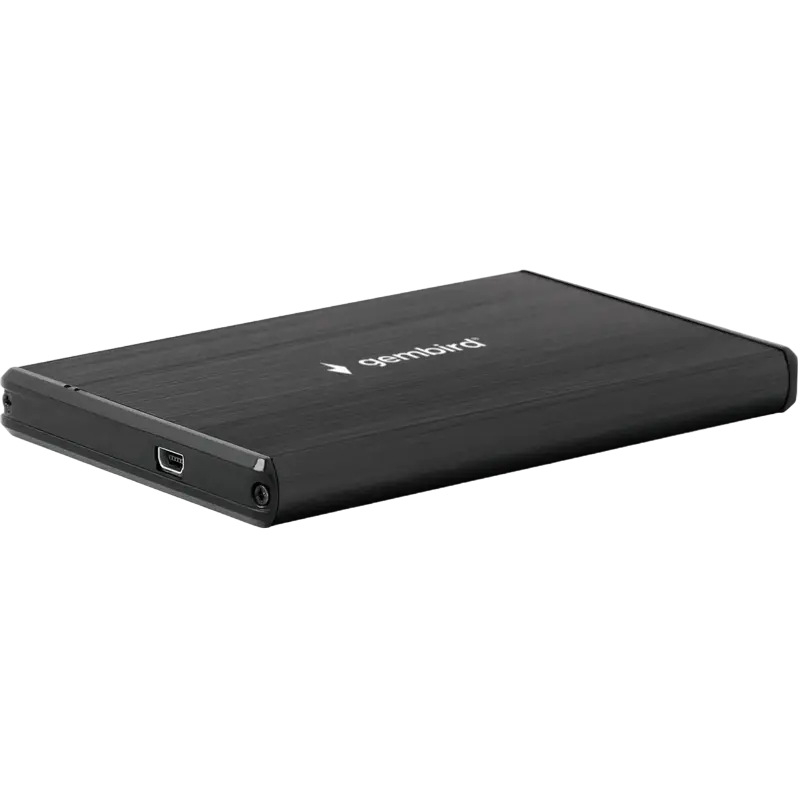 2.5" SATA HDD External Case miniUSB3.0, Aluminum Black, Gembird "EE2-U3S-3"