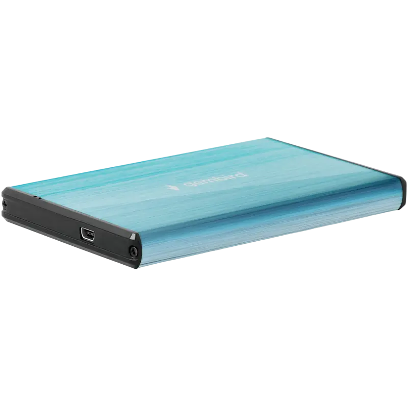 2.5" SATA HDD External Case miniUSB3.0, Aluminum Blue, Gembird "EE2-U3S-3-B"