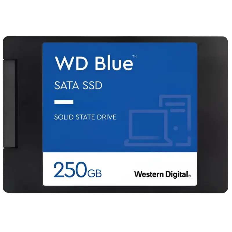 Western Digital 2.5" SATA SSD 250GB WD Blue (WDS250G2B0A) [R/W:550/525MB/s, 95/81K IOPS, 3D-NAND TLC BiCS3]