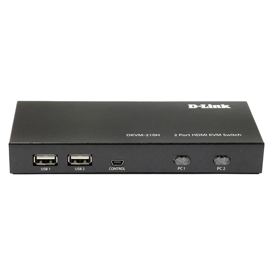 D-Link 2 PORT KVM SWITCH, "DKVM-210H/A1A", 2xHDMI, 2xUSB Type-B
