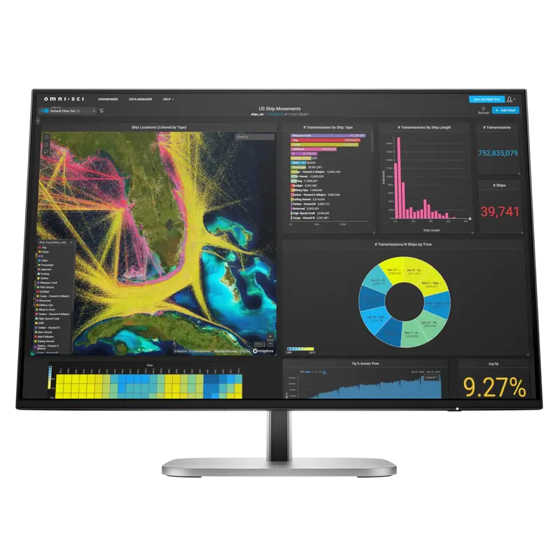 Monitor HP S5 Pro 524pn 23,8 inch IPS 1920x1200 100 Hz Argintiu/Negru
