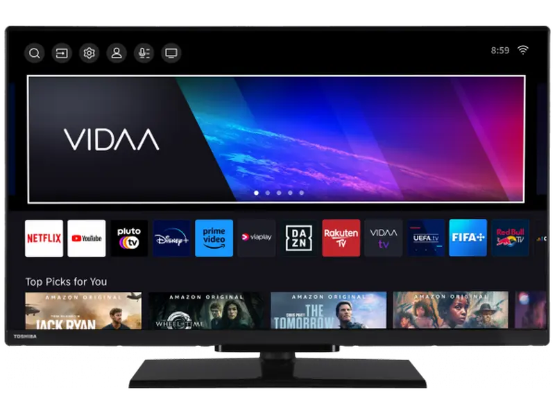 24" LED SMART TV TOSHIBA 24WV3463DG, 1368x768 HD, VIDAA OS, Black