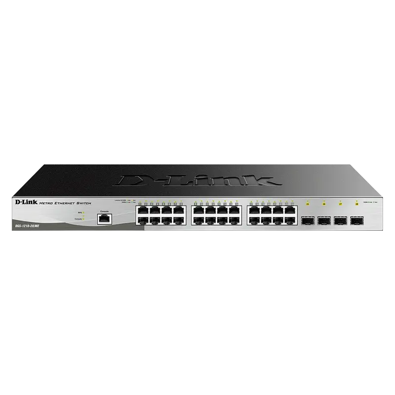 24-port 10/100/1000BASE-T + 4 SFP, D-Link DGS-1210-28/ME/A2B