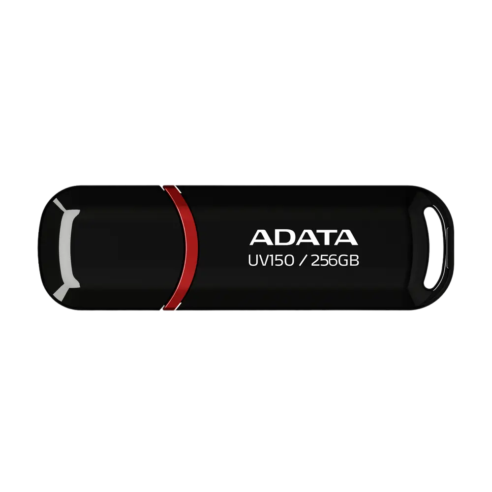 256GB USB3.1 Flash Drive ADATA "UV150", Black, Plastic, Classic Cap (R/W:100/50MB/s)