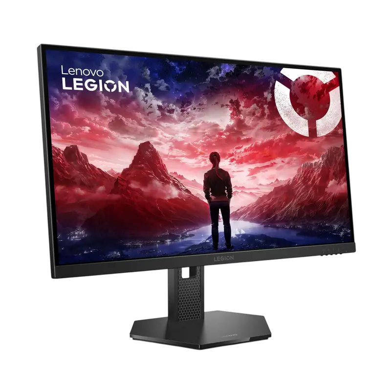 Monitor Lenovo 27-10 27 inch IPS Full HD 240 Hz Negru, vedere posterioară