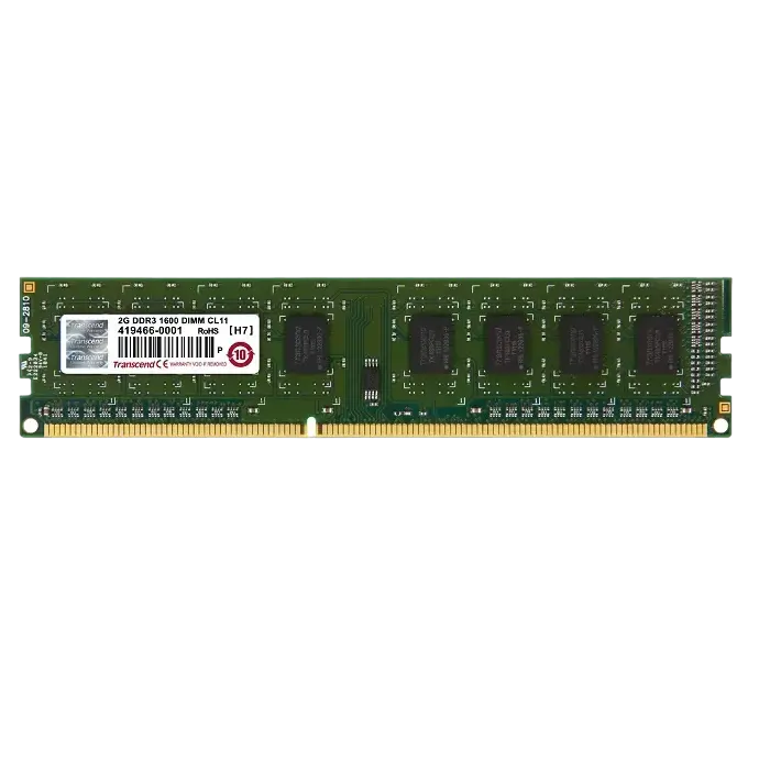 2GB DDR3-1600MHz Transcend PC12800, CL11, 1.5V