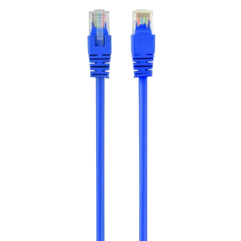 2m, FTP Patch Cord Blue, PP22-2M/B, Cat.5E, Cablexpert, molded strain relief 50u" plugs