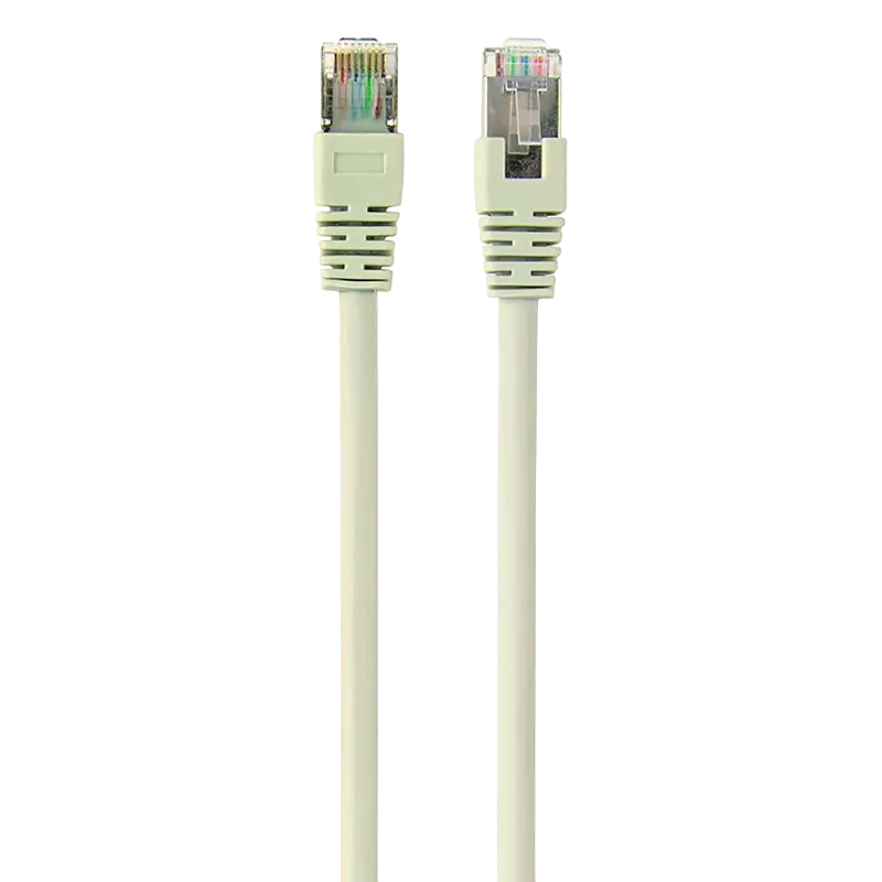 2m, FTP Patch Cord Gray PP22-2M, Cat.5E, Cablexpert, molded strain relief 50u" plugs