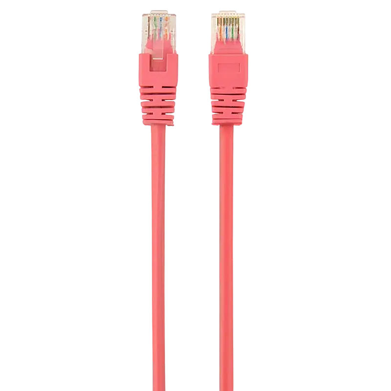 2m, Patch Cord Pink, PP12-2M/RO, Cat.5E, Cablexpert, molded strain relief 50u" plugs