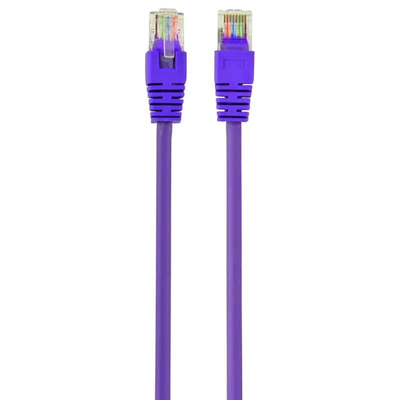 2m, Patch Cord Purple, PP12-2M/V, Cat.5E, Cablexpert, molded strain relief 50u" plugs