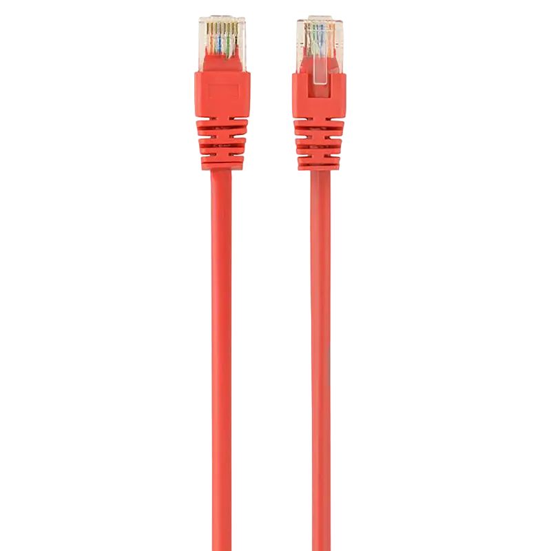2m, Patch Cord Red, PP12-2M/R, Cat.5E, Cablexpert, molded strain relief 50u" plugs