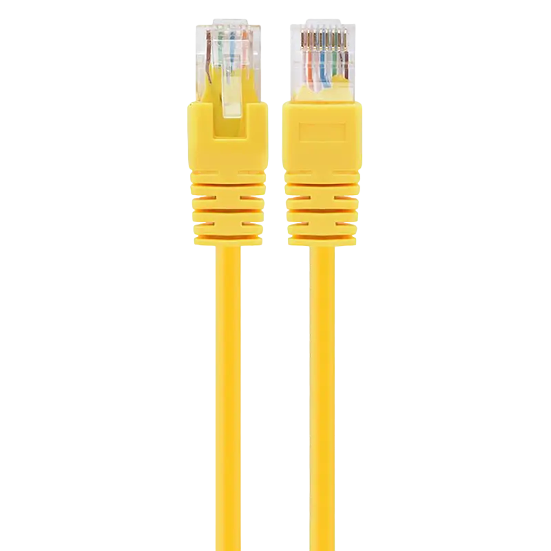 2m, Patch Cord Yellow, PP12-2M/Y, Cat.5E, Cablexpert, molded strain relief 50u" plugs