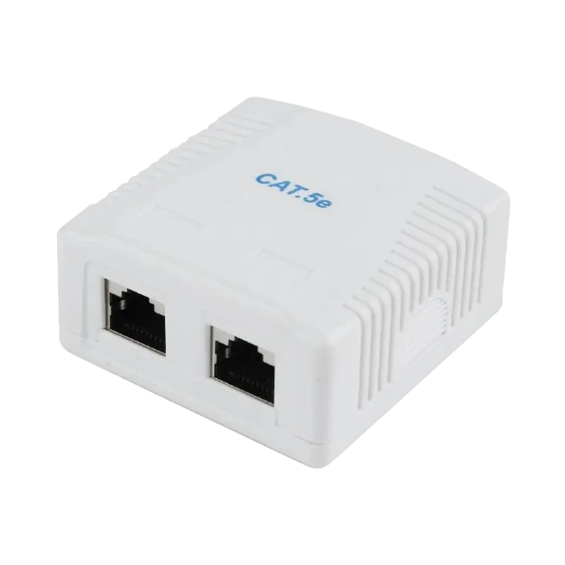 Cablexpert 2xRJ45 Surface mount box 8P8C/FTP CAT.5e/KRONE, NCAC-2F5E-01
